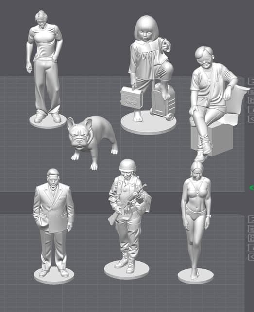 Digital model set before becoming real collectibles